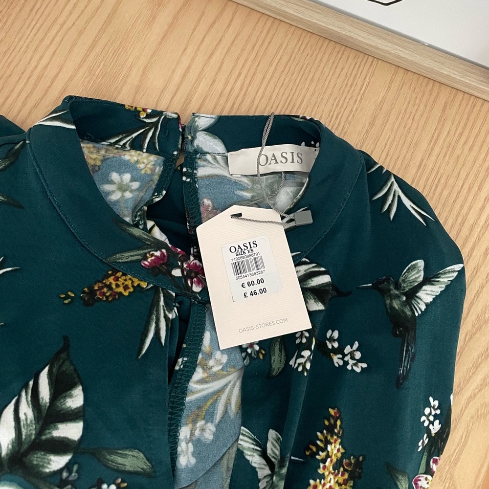 Oasis Midi Dress with Tie Side in Floral Print - Picture 4 of 4